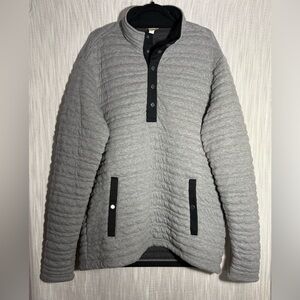 Duluth Trading Co Gray Quilted Pullover